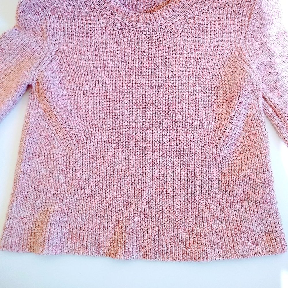 MAJE ROSE SHIMMER CROPPED SWEATER PULLOVER SZ 1 (XS-S) - Picture 4 of 16